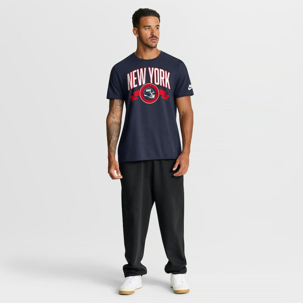 New York Giants Rewind Front and Back Hit Essential T-Shirt - Navy | Nike sale