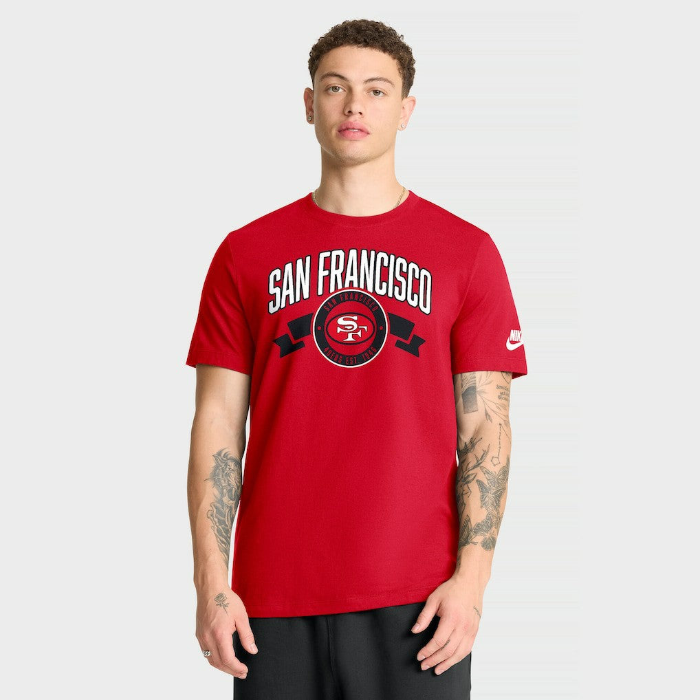 San Francisco 49ers Rewind Front and Back Hit Essential T-Shirt - Scarlet | Nike for sale