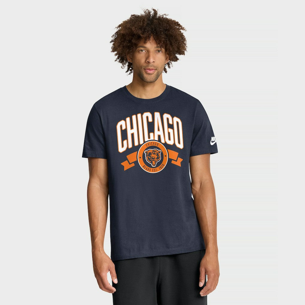 Chicago Bears Rewind Front and Back Hit Essential T-Shirt - Navy | Nike on sale