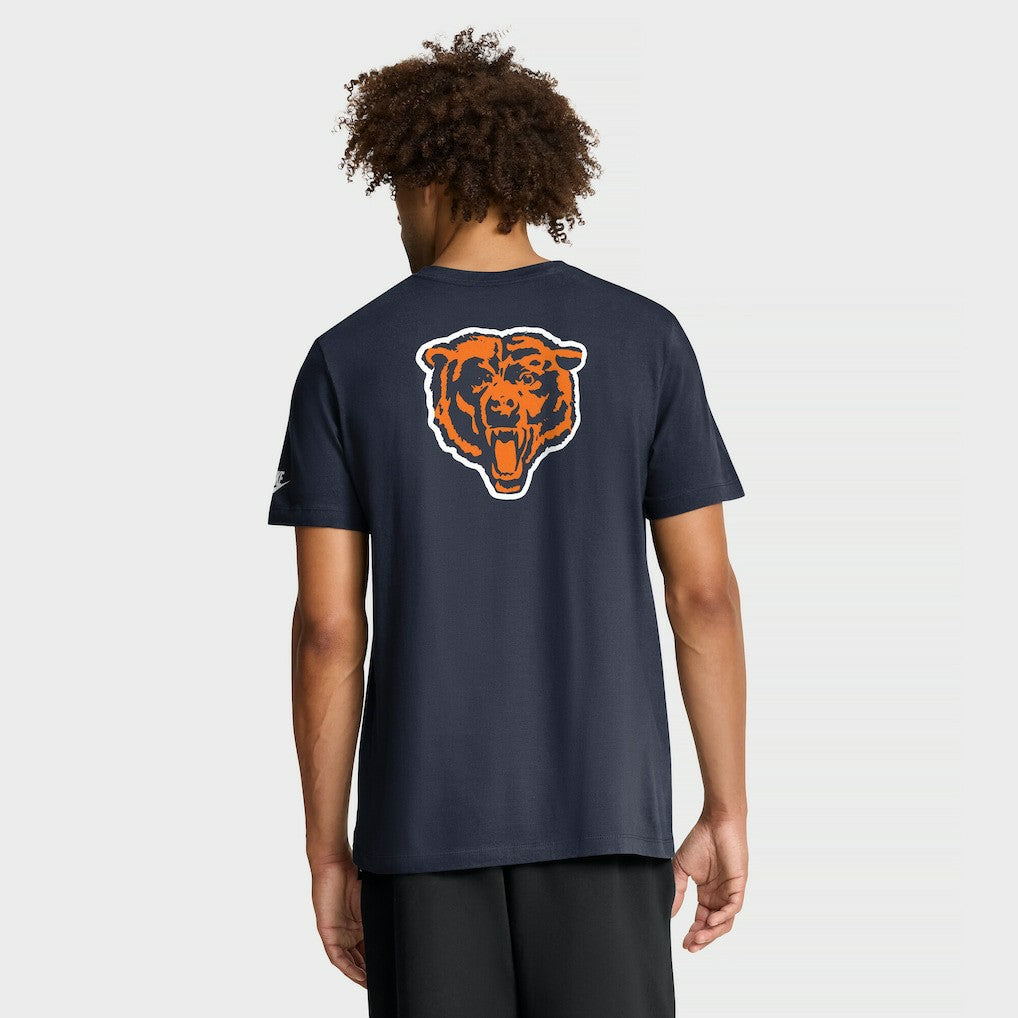Chicago Bears Rewind Front and Back Hit Essential T-Shirt - Navy | Nike on sale