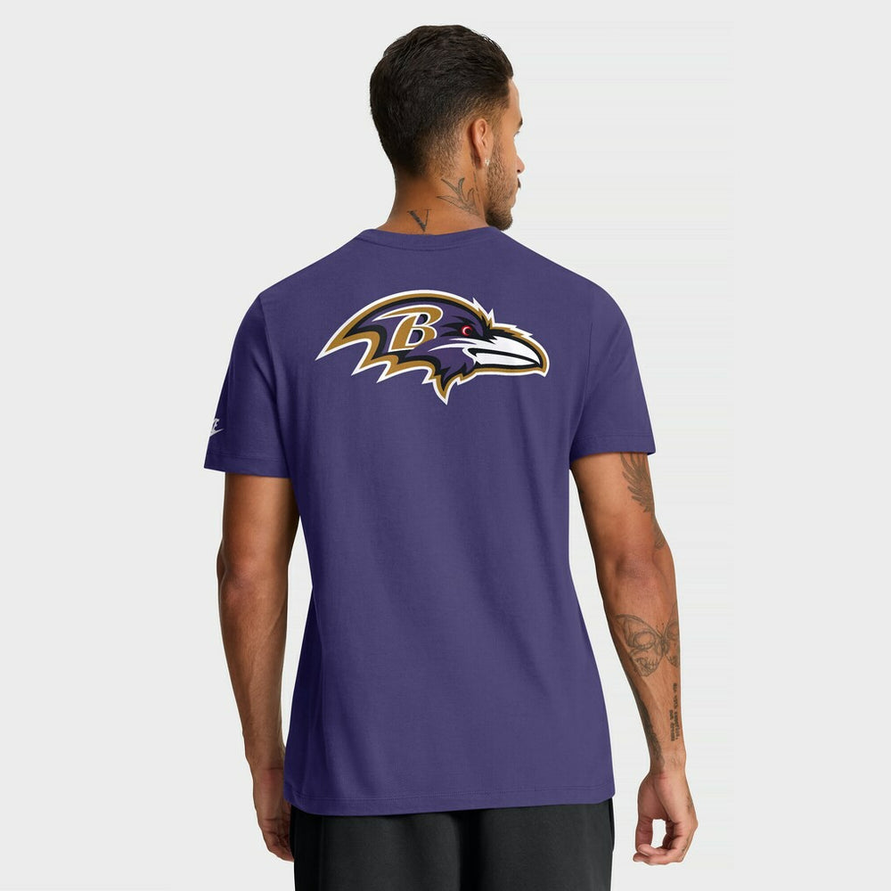 Baltimore Ravens Rewind Front and Back Hit Essential T-Shirt - Purple | Nike outlet