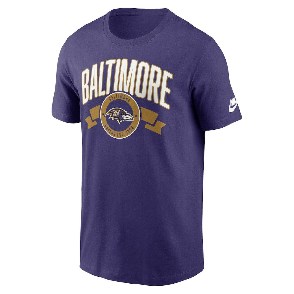 Baltimore Ravens Rewind Front and Back Hit Essential T-Shirt - Purple | Nike outlet