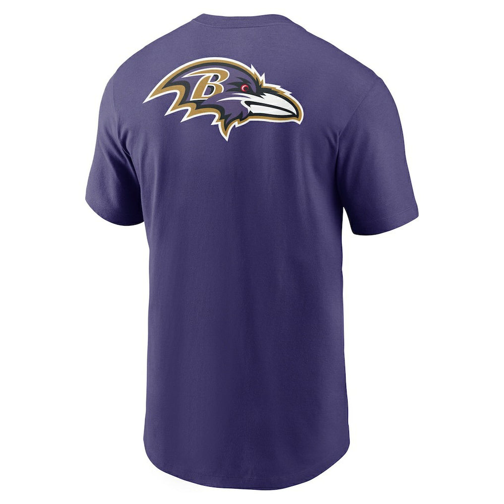 Baltimore Ravens Rewind Front and Back Hit Essential T-Shirt - Purple | Nike outlet