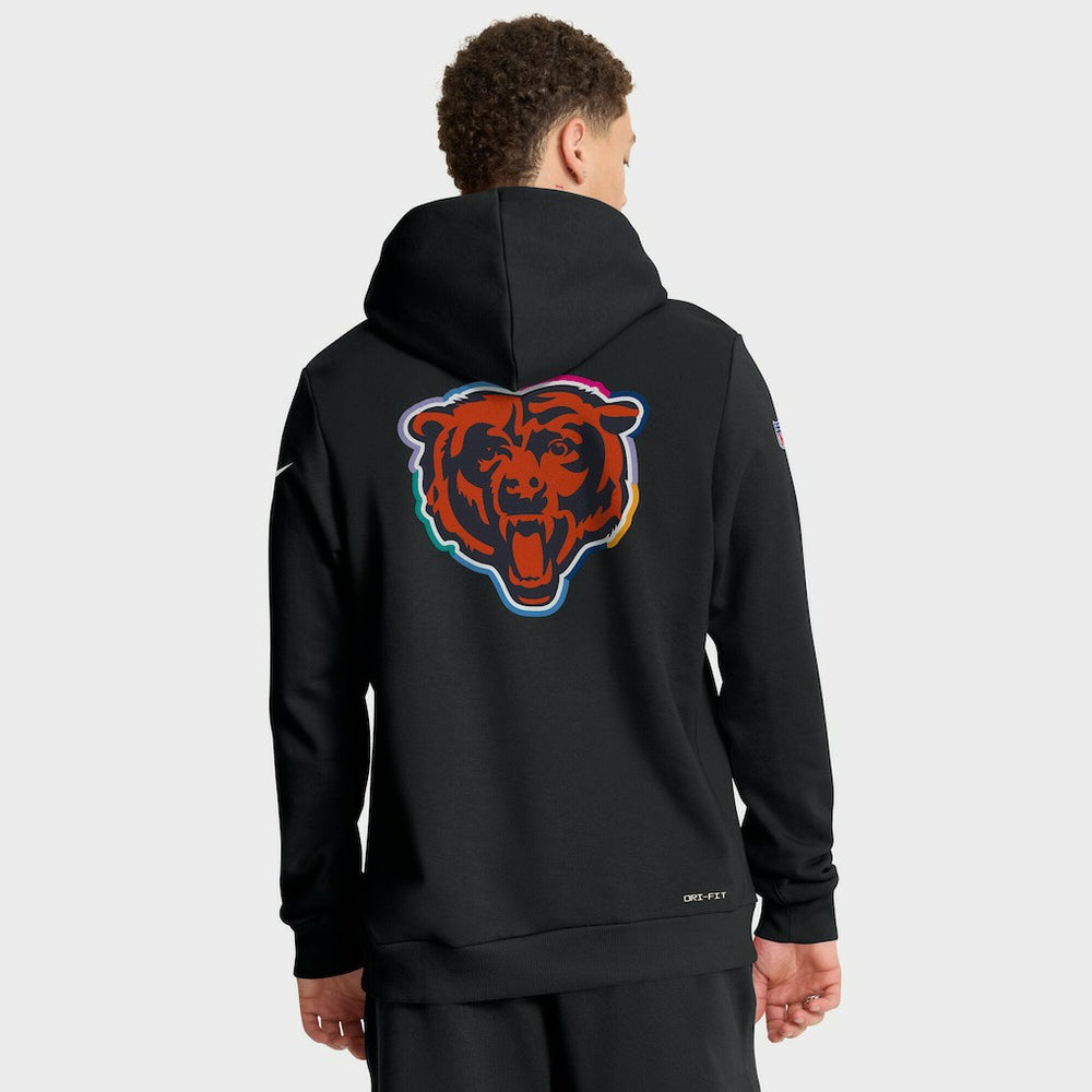 Chicago Bears Tall 2025 NFL Crucial Catch Sideline Standard Issue Dri-FIT Hoodie - Black | Nike sale