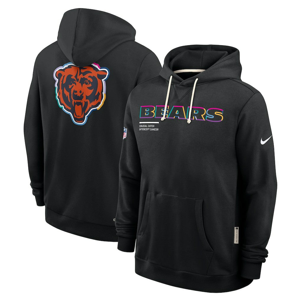 Chicago Bears Tall 2025 NFL Crucial Catch Sideline Standard Issue Dri-FIT Hoodie - Black | Nike sale