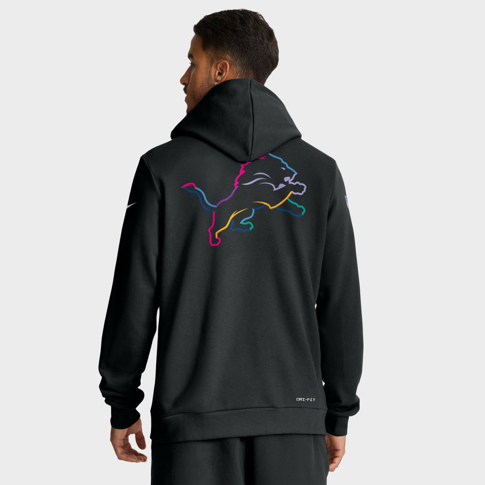 Detroit Lions Tall 2025 NFL Crucial Catch Sideline Standard Issue Dri-FIT Hoodie - Black | Nike discount