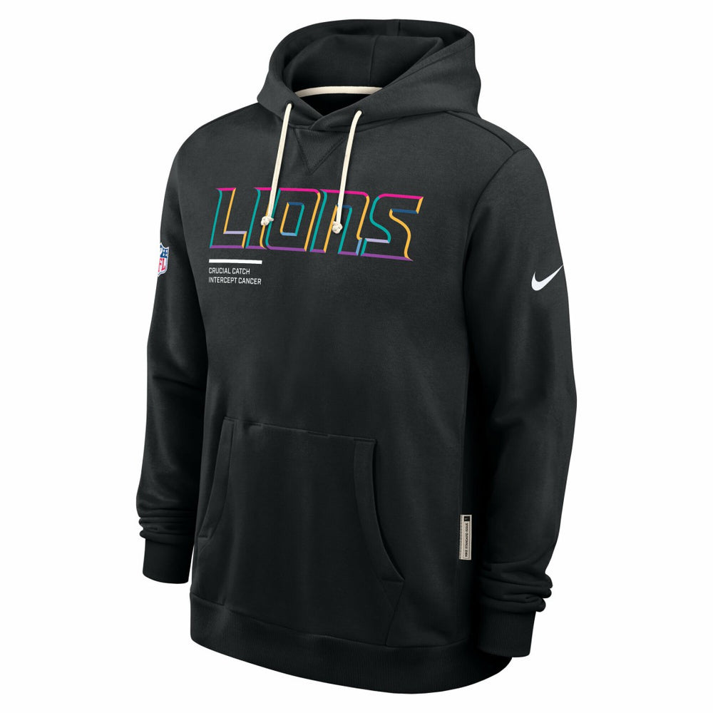 Detroit Lions Tall 2025 NFL Crucial Catch Sideline Standard Issue Dri-FIT Hoodie - Black | Nike discount