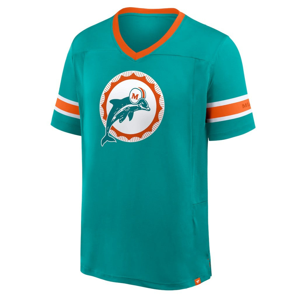 Miami Dolphins Hometown Premium Hashmark V-Neck T-Shirt - Aqua online