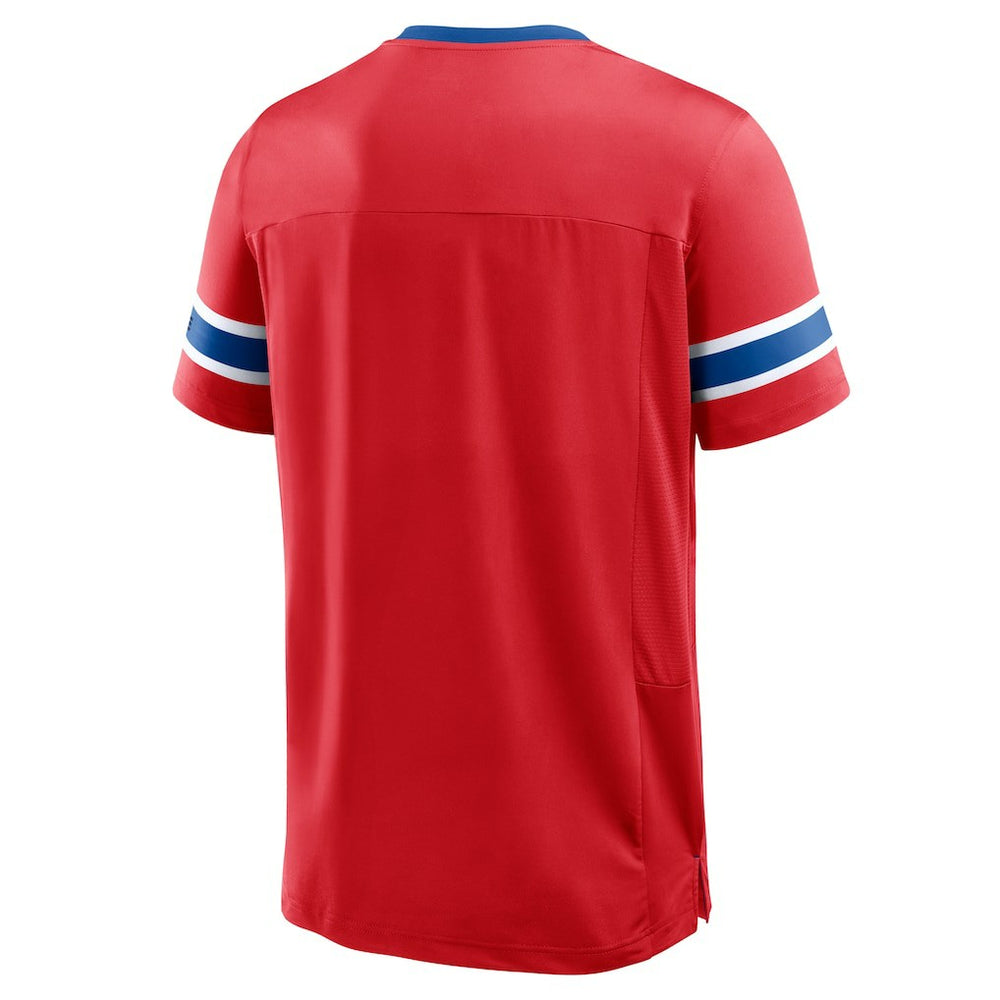 New England Patriots Hometown Premium Hashmark V-Neck T-Shirt - Red sale