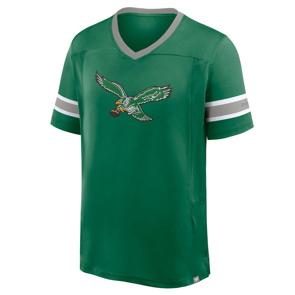 Philadelphia Eagles Hometown Premium Hashmark V-Neck T-Shirt - Kelly Green for sale