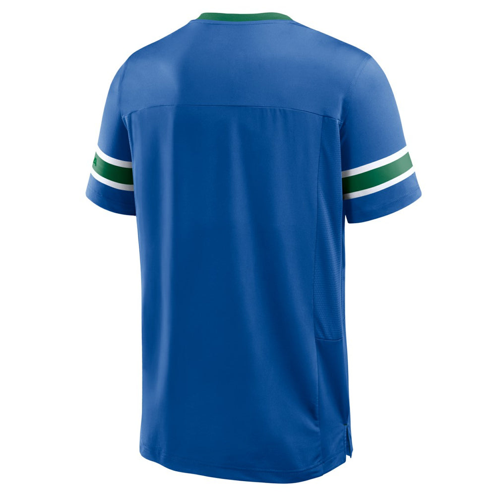 Seattle Seahawks Hometown Premium Hashmark V-Neck T-Shirt - Royal sale