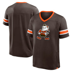 Cleveland Browns Hometown Premium Hashmark V-Neck T-Shirt - Brown outlet