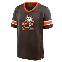 Cleveland Browns Hometown Premium Hashmark V-Neck T-Shirt - Brown outlet