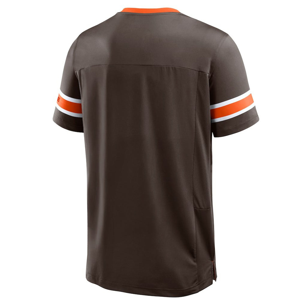 Cleveland Browns Hometown Premium Hashmark V-Neck T-Shirt - Brown outlet