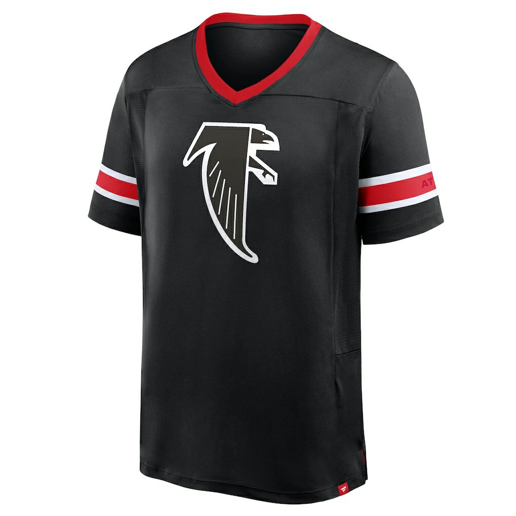 Atlanta Falcons Hometown Premium Hashmark V-Neck T-Shirt - Black cheap