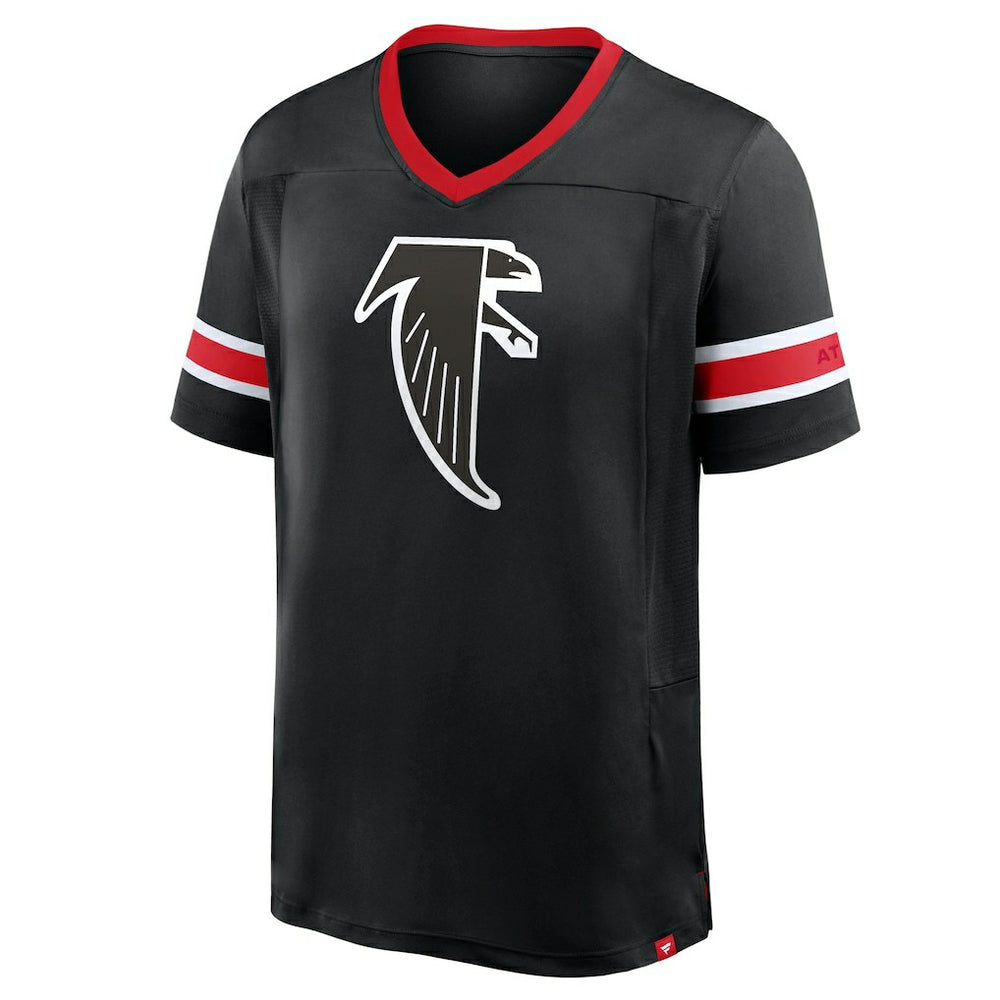Atlanta Falcons Hometown Premium Hashmark V-Neck T-Shirt - Black cheap