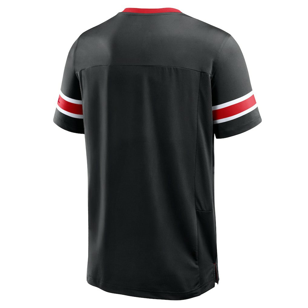 Atlanta Falcons Hometown Premium Hashmark V-Neck T-Shirt - Black cheap