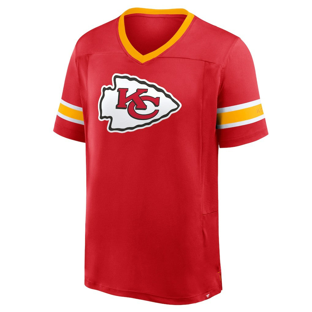 Kansas City Chiefs Hometown Premium Hashmark V-Neck T-Shirt - Red cheap