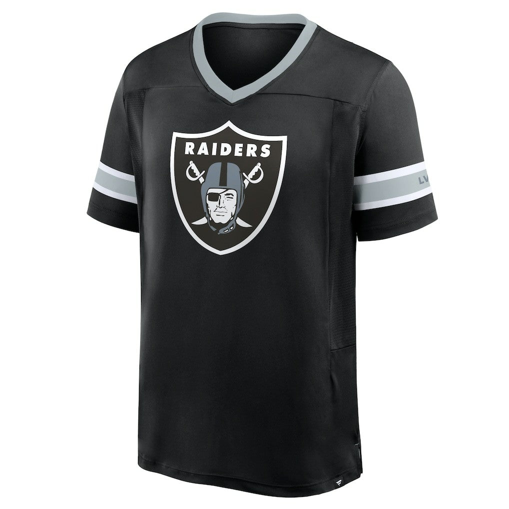 Las Vegas Raiders Hometown Premium Hashmark V-Neck T-Shirt - Black online