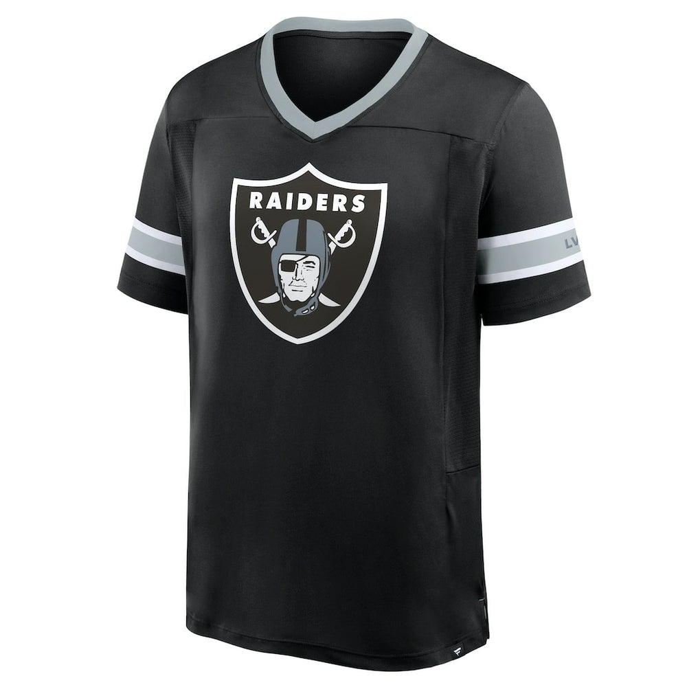 Las Vegas Raiders Hometown Premium Hashmark V-Neck T-Shirt - Black online