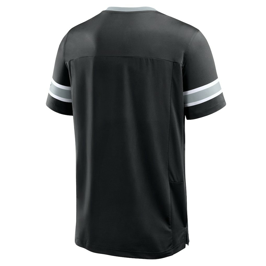 Las Vegas Raiders Hometown Premium Hashmark V-Neck T-Shirt - Black online
