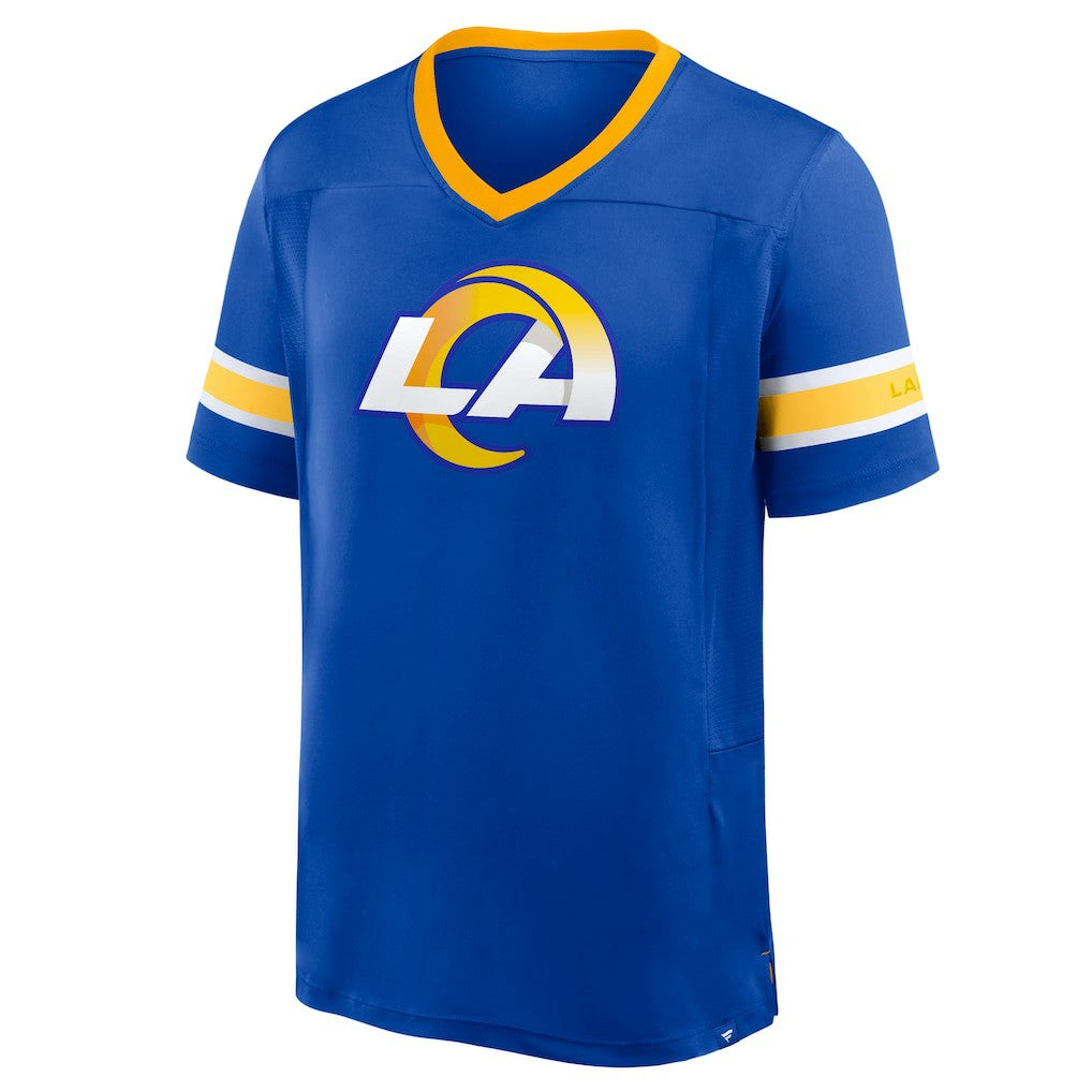 Los Angeles Rams Hometown Premium Hashmark V-Neck T-Shirt - Royal sale
