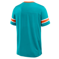 Miami Dolphins Hometown Premium Hashmark V-Neck T-Shirt - Aqua sale