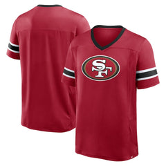 San Francisco 49ers Hometown Premium Hashmark V-Neck T-Shirt - Scarlet discount
