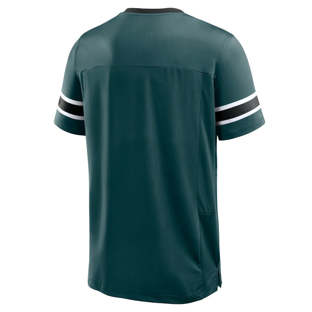 Philadelphia Eagles Hometown Premium Hashmark V-Neck T-Shirt - Midnight Green discount