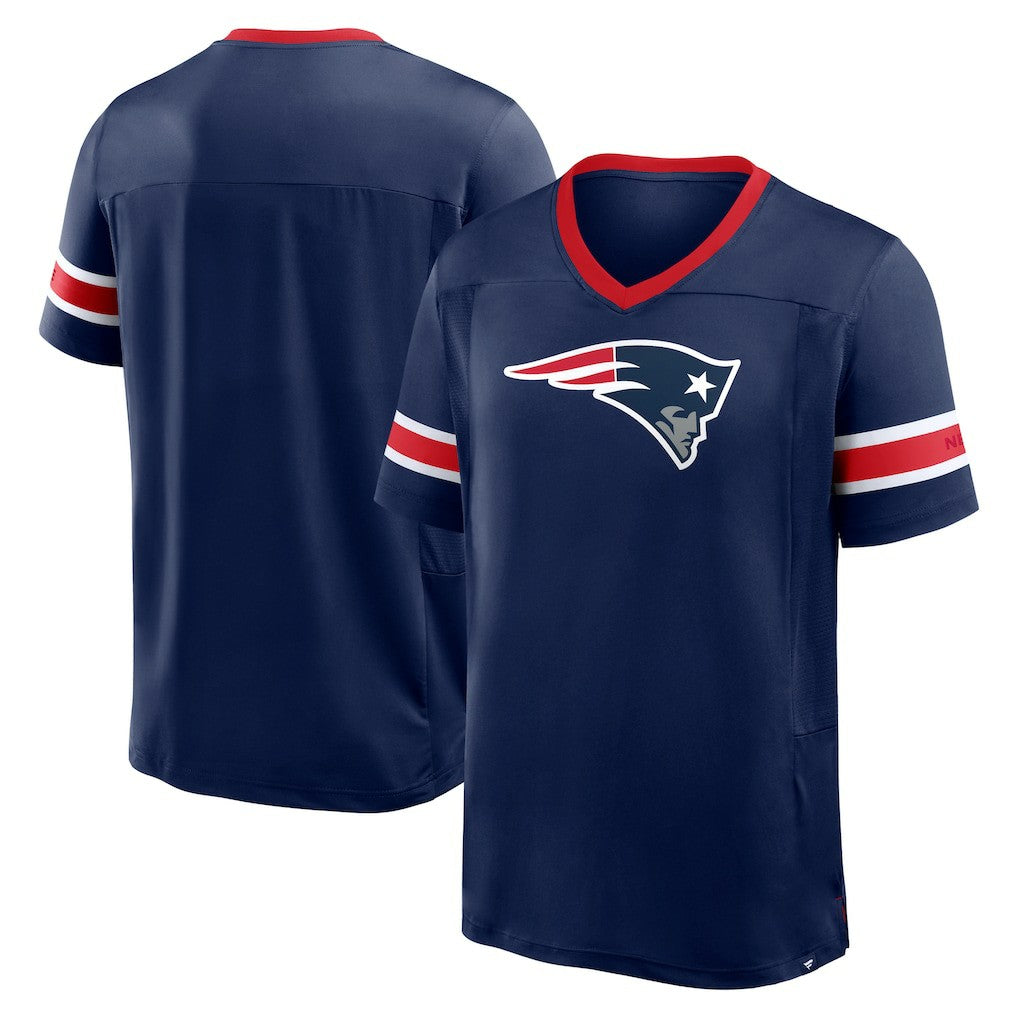 New England Patriots Hometown Premium Hashmark V-Neck T-Shirt - Navy sale