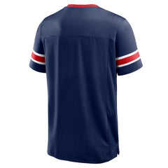 New England Patriots Hometown Premium Hashmark V-Neck T-Shirt - Navy sale