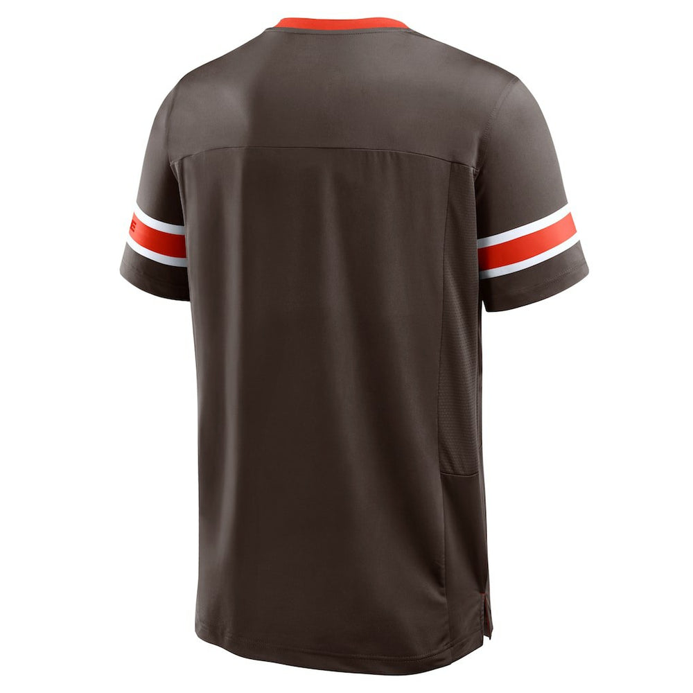 Cleveland Browns Hometown Premium Hashmark V-Neck T-Shirt - Brown outlet