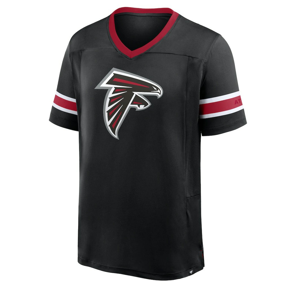 Atlanta Falcons Hometown Premium Hashmark V-Neck T-Shirt - Black on sale