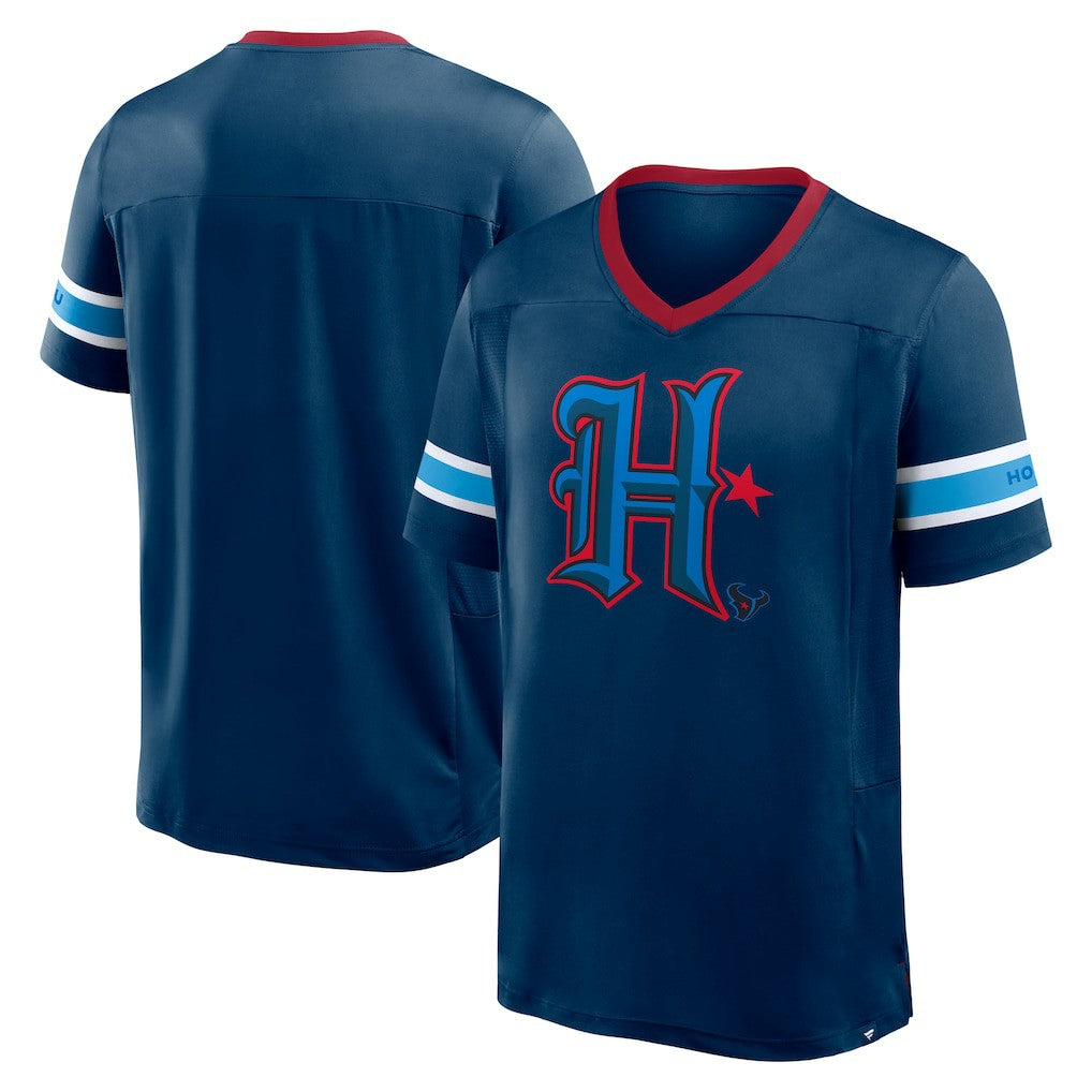 Houston Texans Redzone Hashmark V-Neck T-Shirt - Navy online