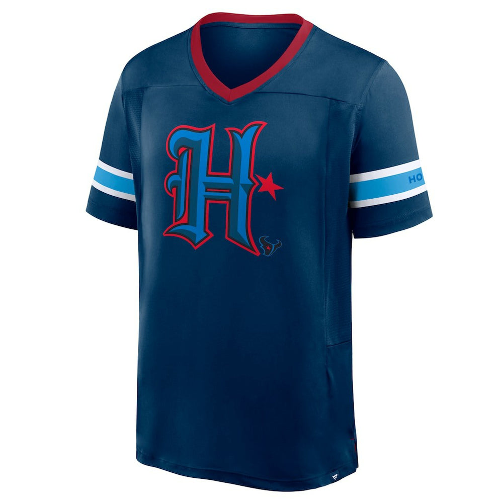 Houston Texans Redzone Hashmark V-Neck T-Shirt - Navy online