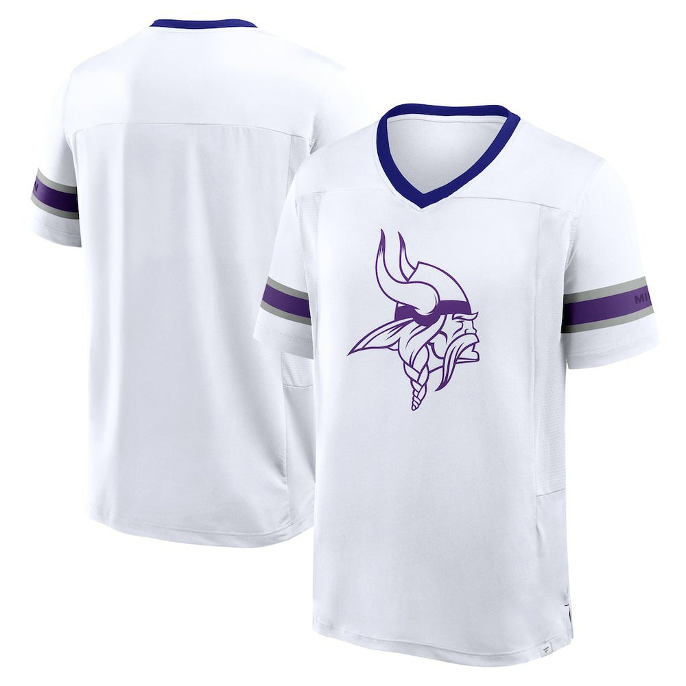 Minnesota Vikings Redzone Hashmark V-Neck T-Shirt - White online