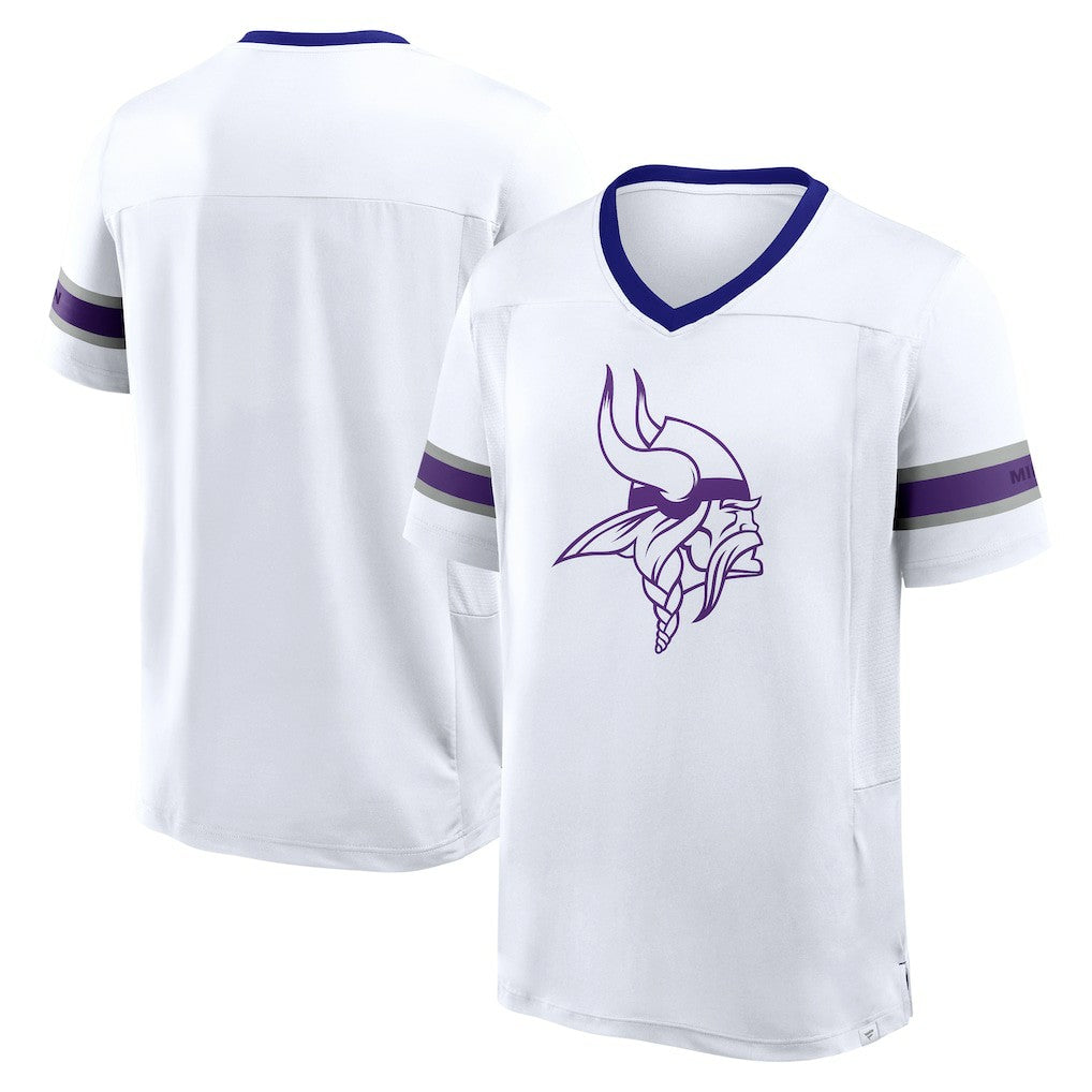 Minnesota Vikings Redzone Hashmark V-Neck T-Shirt - White online