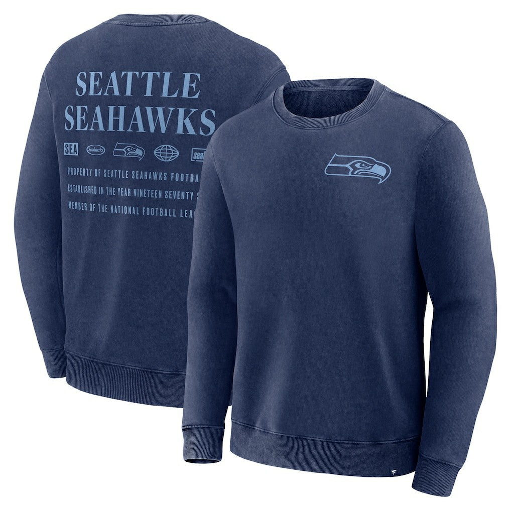 Seattle Seahawks Deep Route Pullover Sweatshirt - Navy cheap