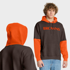 Cleveland Browns Helmet Retro Pullover Hoodie - Brown on sale