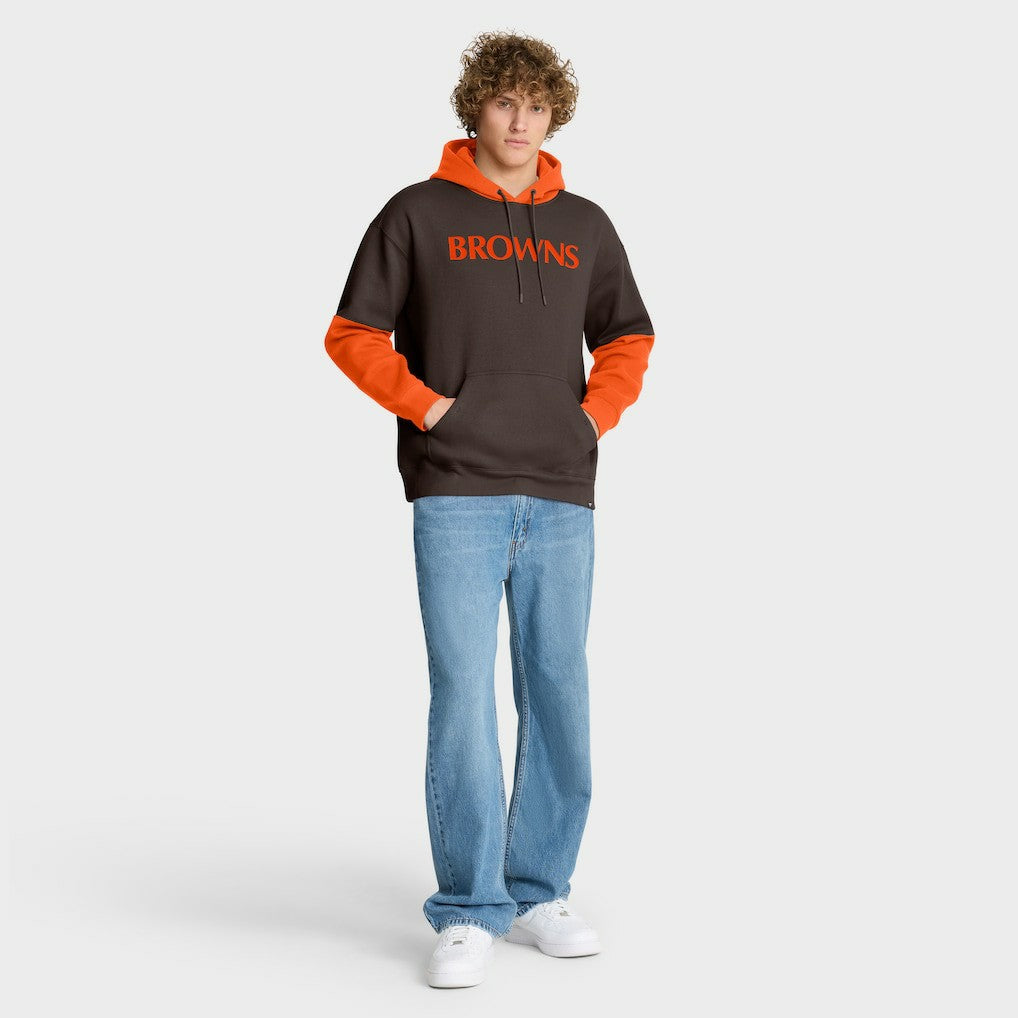 Cleveland Browns Helmet Retro Pullover Hoodie - Brown on sale