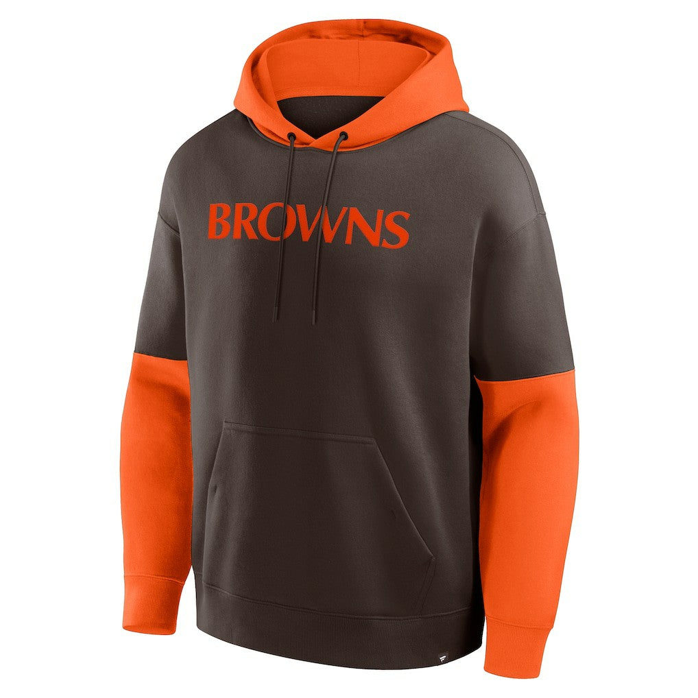 Cleveland Browns Helmet Retro Pullover Hoodie - Brown on sale