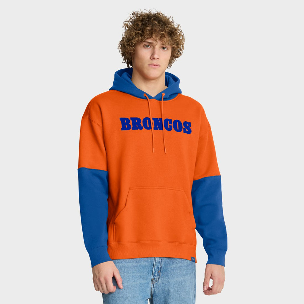 Denver Broncos Helmet Retro Pullover Hoodie - Orange outlet
