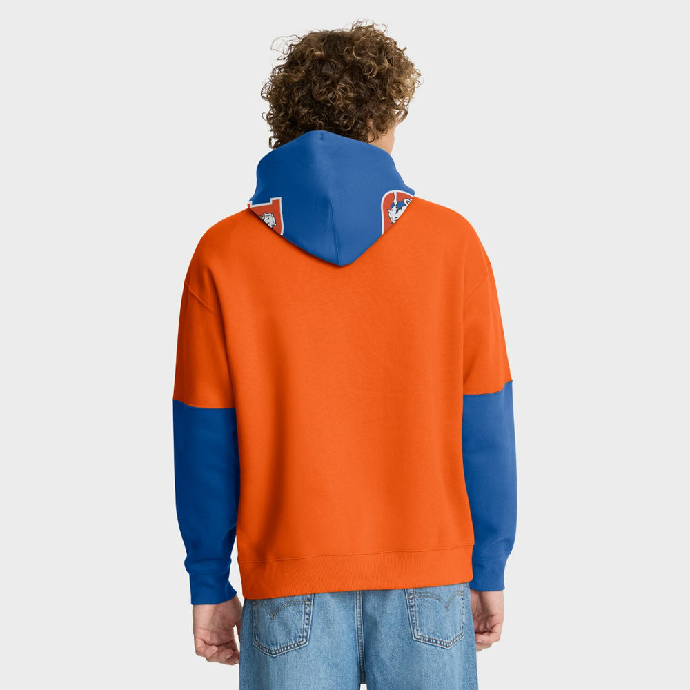 Denver Broncos Helmet Retro Pullover Hoodie - Orange outlet