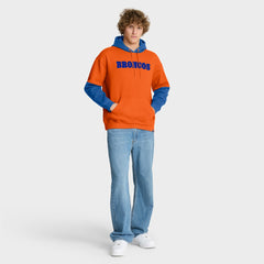 Denver Broncos Helmet Retro Pullover Hoodie - Orange outlet