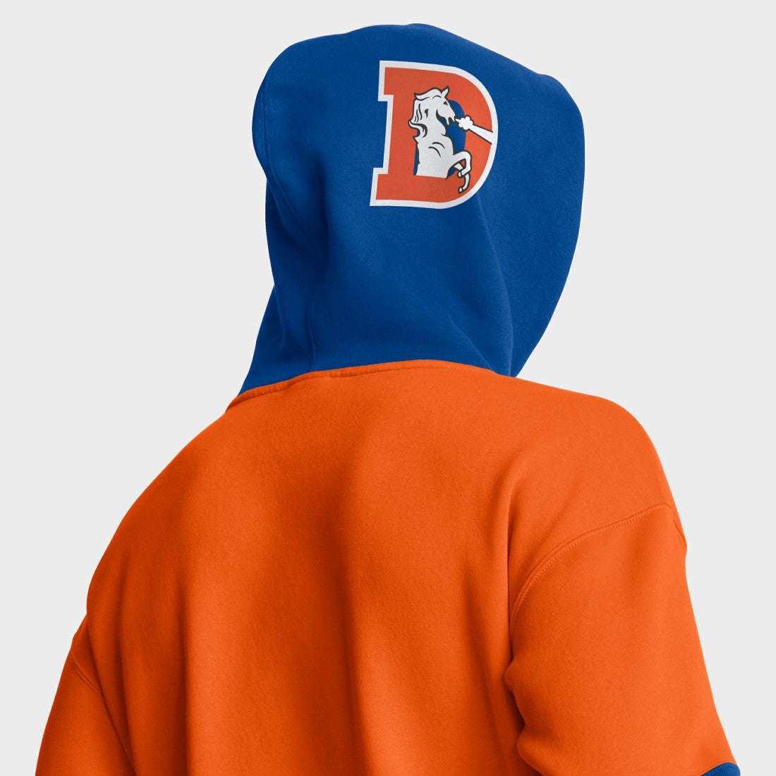 Denver Broncos Helmet Retro Pullover Hoodie - Orange outlet