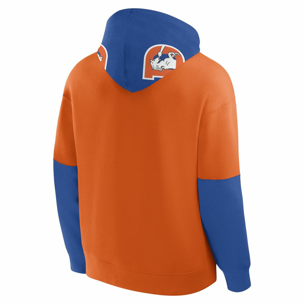 Denver Broncos Helmet Retro Pullover Hoodie - Orange outlet