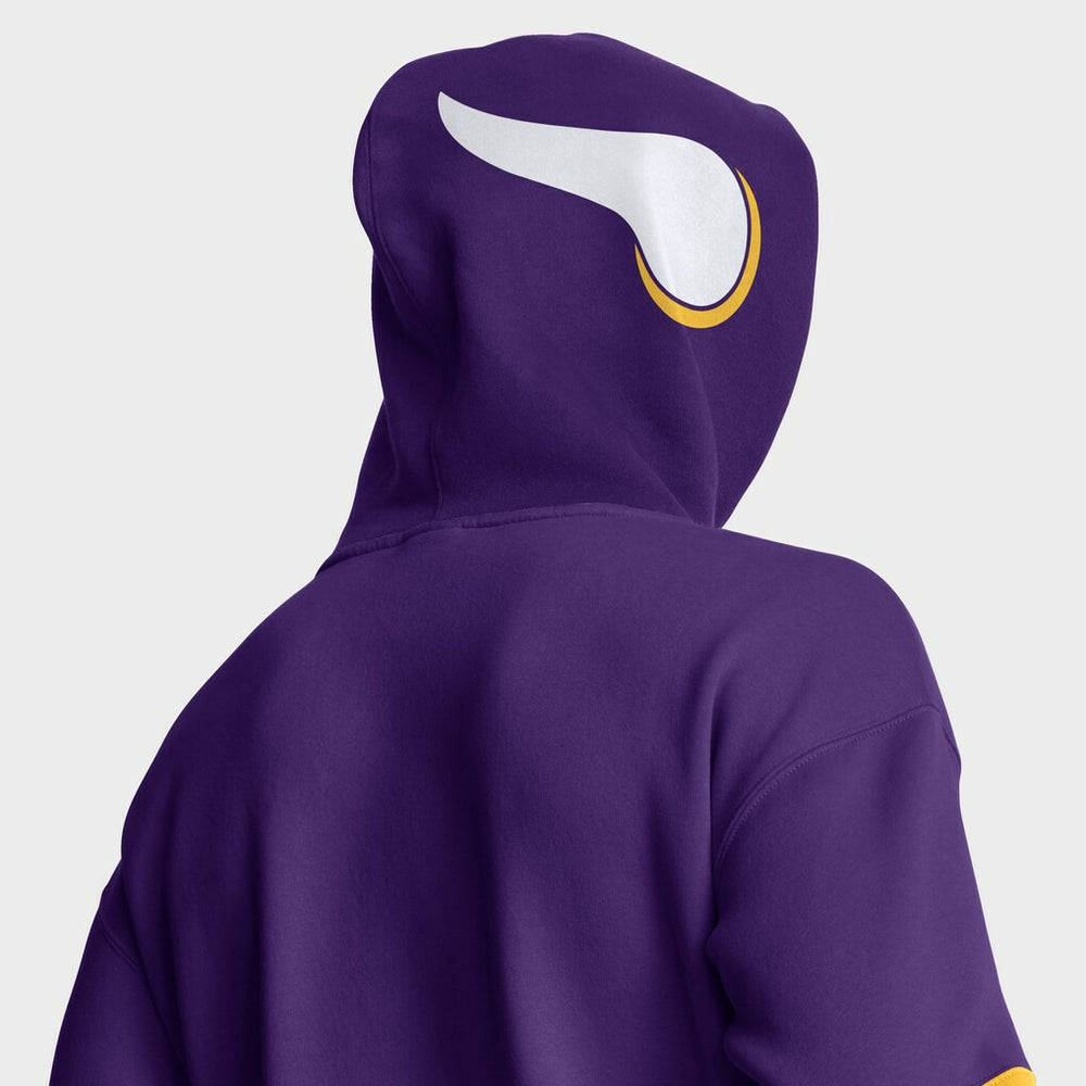 Minnesota Vikings Helmet Retro Pullover Hoodie - Purple discount