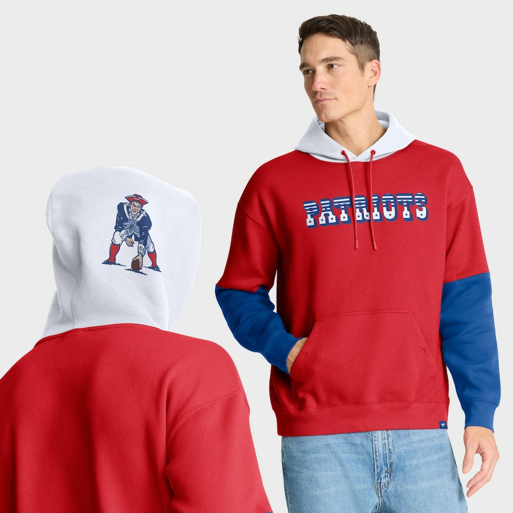 New England Patriots Helmet Retro Pullover Hoodie - Red discount