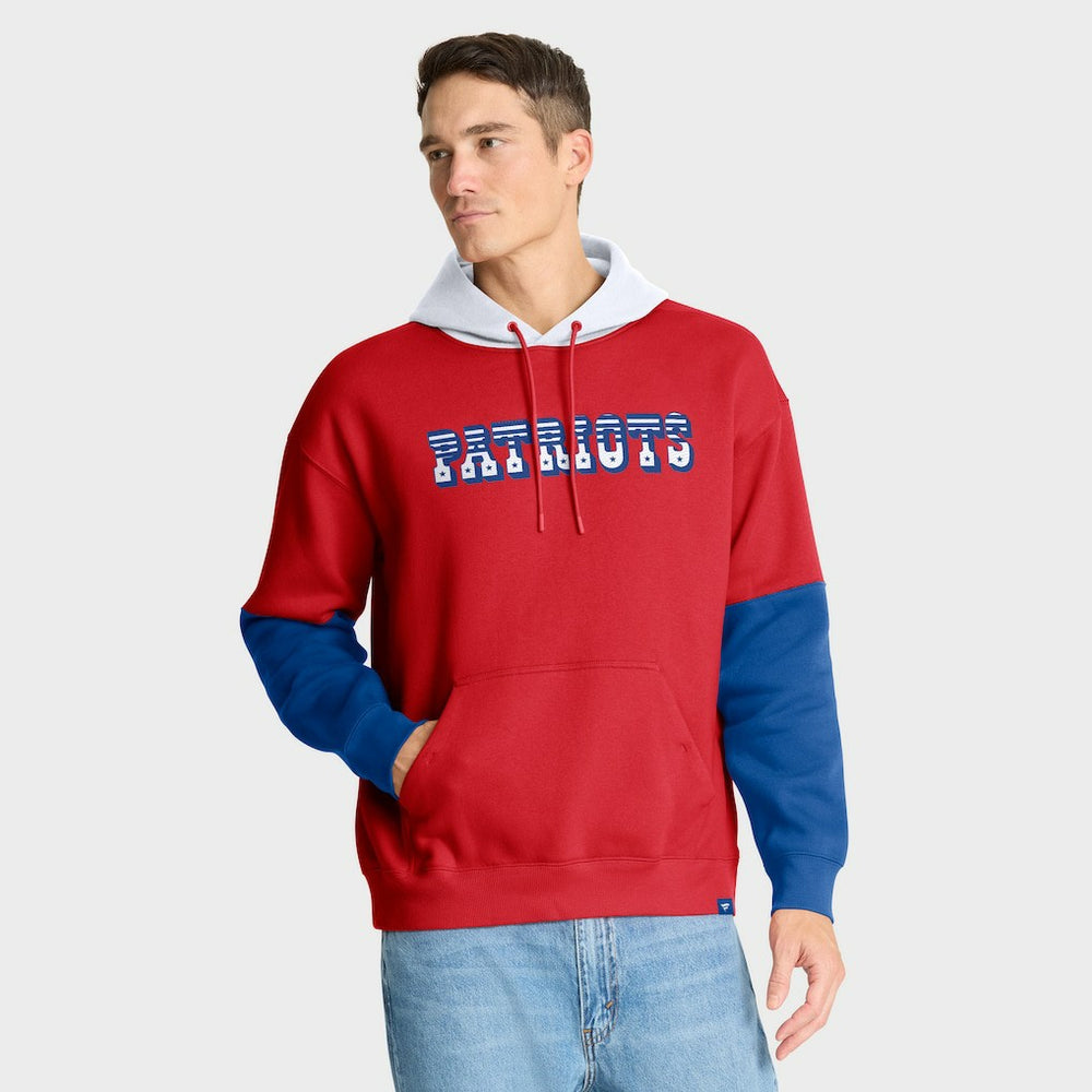New England Patriots Helmet Retro Pullover Hoodie - Red discount