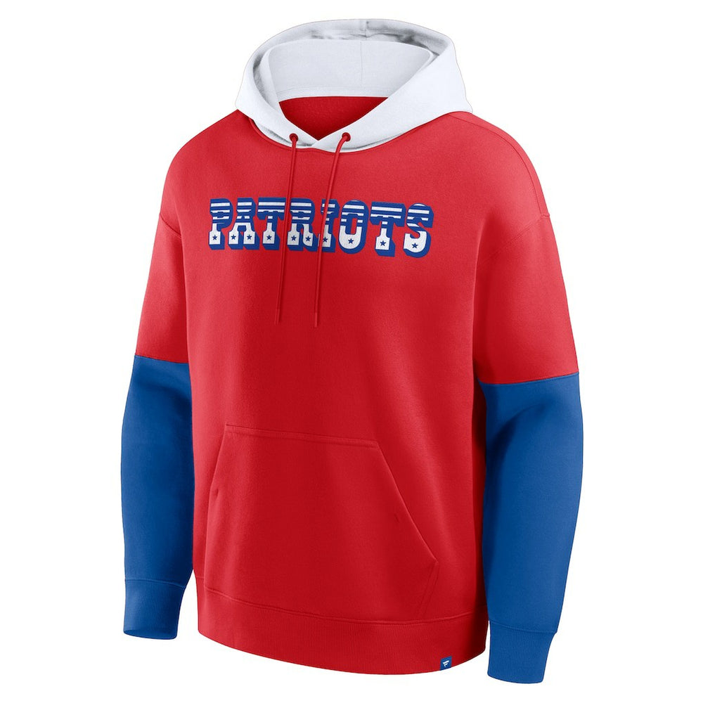 New England Patriots Helmet Retro Pullover Hoodie - Red discount